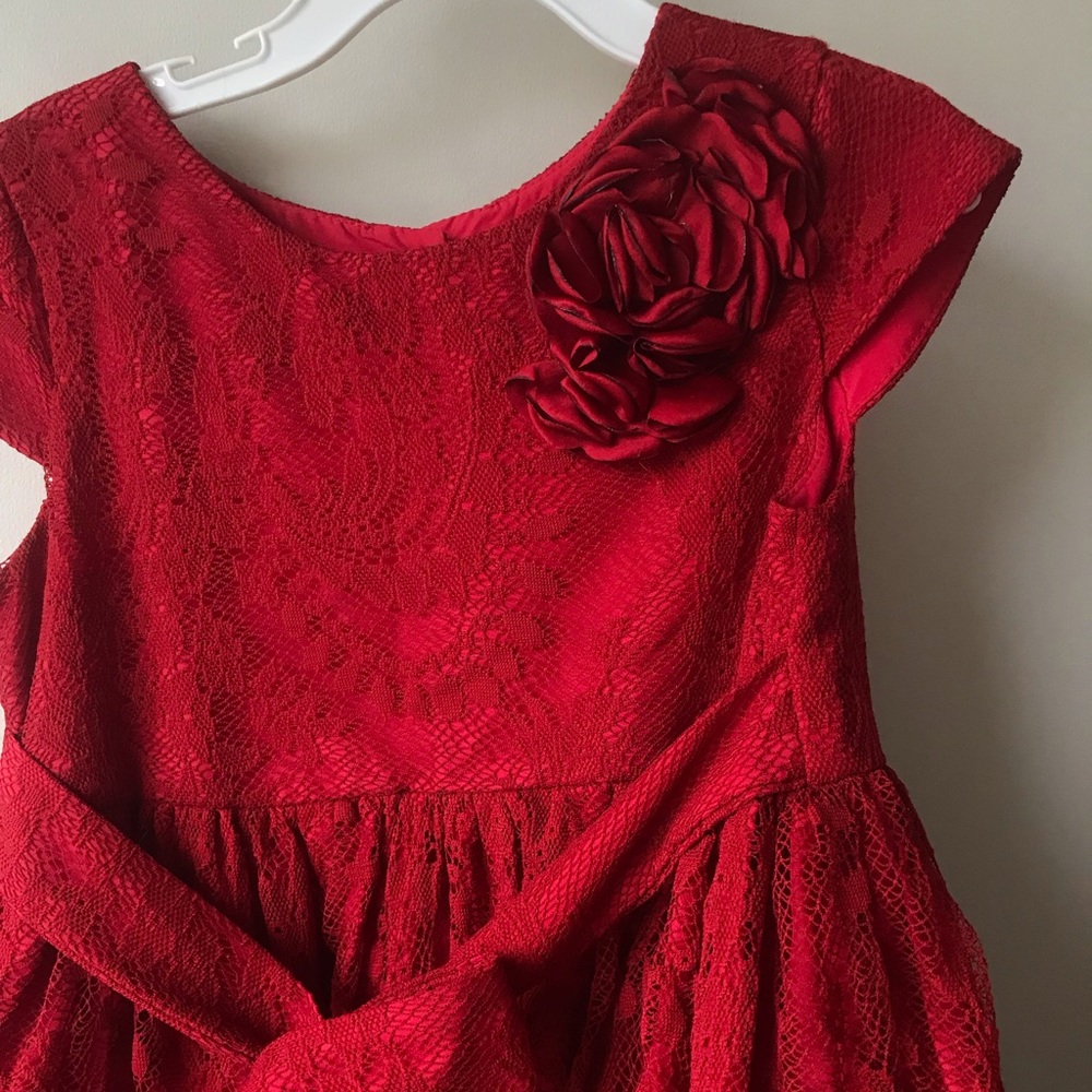 Girls Red Christmas Dress